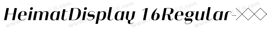 HeimatDisplay 16Regular字体转换